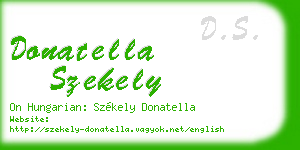 donatella szekely business card